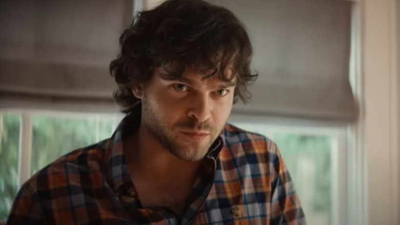 Alden Ehrenreich as Ezekiel Stane looking intense on Ironheart