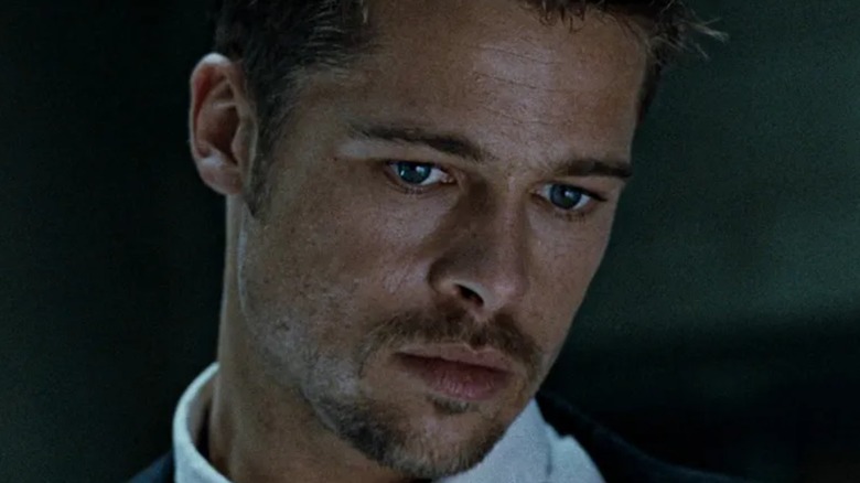 David Mills mulls over the case in the interrogation scene in Se7en