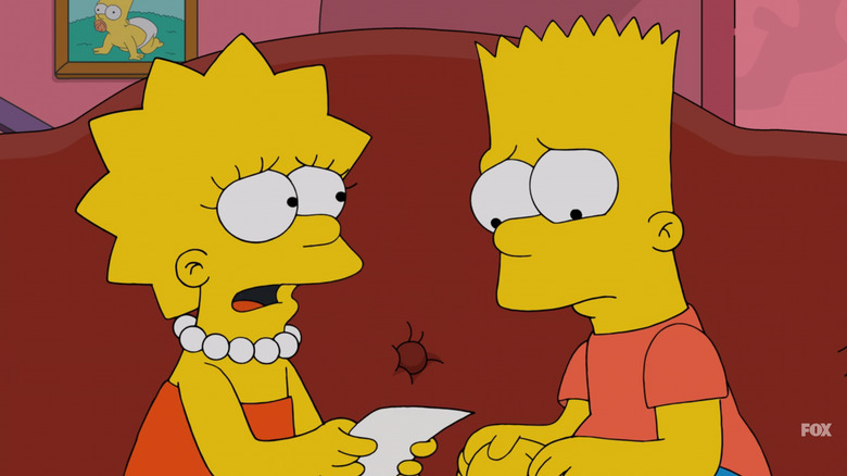 The Simpsons, Lisa reading a heartfelt letter to an emotional Bart